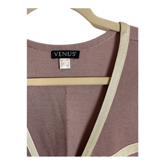 Venus Bandage Party Dress Size Medium in Mauve and Cream - Picture 4 of 4